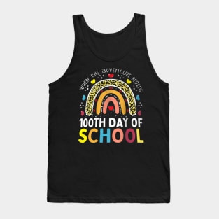 100Th Day Of School Teacher 100 Days Smarter Leopard Rainbow Tank Top